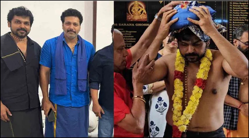 అయ్య‌ప్ప‌ను ద‌ర్శించుకున్న హీరో కార్తి, జ‌యం ర‌వి