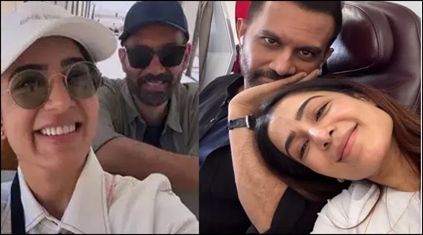 రాజ్ భుజంపై వాలిన స‌మంత‌..