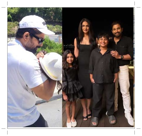 యూనివర్సల్ స్టూడియో దగ్గర ఐకాన్ స్టార్ ఫ్యామిలీ..