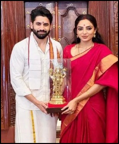 స్వామివారి దర్శనం చేసుకున్న నాగచైతన్య, శోభిత..
